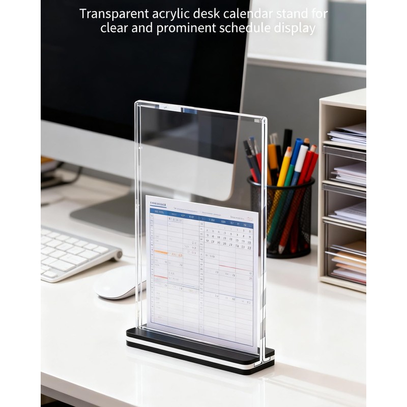 Acrylic Sign Holder 4x6 Inch (6 Pack) - Vertical Clear