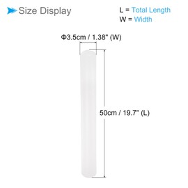 CoCud Fondant Rolling Pin, 12" Length, PP Plastic Non-Stick No Handle Fondant Roller Dough Roller - (Applications: for Clay Baking Fondant DIY)