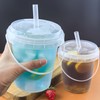 30 Sets - 34 oz Plastic Cups with Lid and