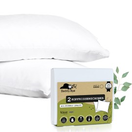 Tencel™ Waterproof Cushion Cover 40 x 80 cm (Pack of 2) with Zip - Pillowcase Oeko-Tex® Certified Made from Environmentally Friendly and Sustainable Aegis® Fibre - Made in EU