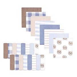 Hudson Baby Unisex Baby Rayon from Bamboo Washcloth Bundle, Bear, One Size