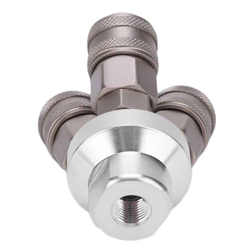 3 Way Connector Chrome Plated Pneumatic Component Carbon Steel G1/4in
