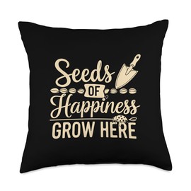 Funny Gardening Plants Seeds Lover Gardener a Garden of Life Throw Pillow