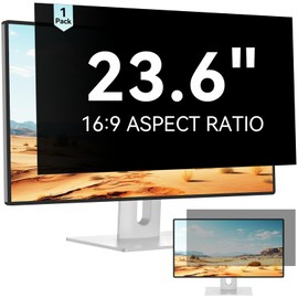 23.6 Inch Computer Privacy Screen Filter for 16:9 Aspect Ratio Widescreen Monitor - Anti Glare Blue Light Filter, Removable Computer Monitor Privacy Shield, Anti-Scratch Screen Protector Film 23.6 in