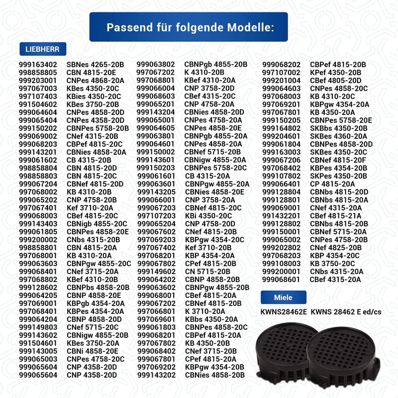 VIOKS 2 x Activated Carbon Filter 45 mm Diameter Replacement