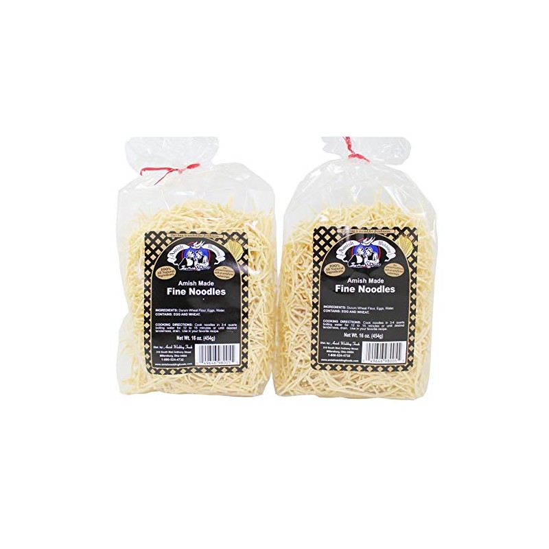 Amish Wedding Fine Egg Noodles Bags, 16 Ounce (Pack of