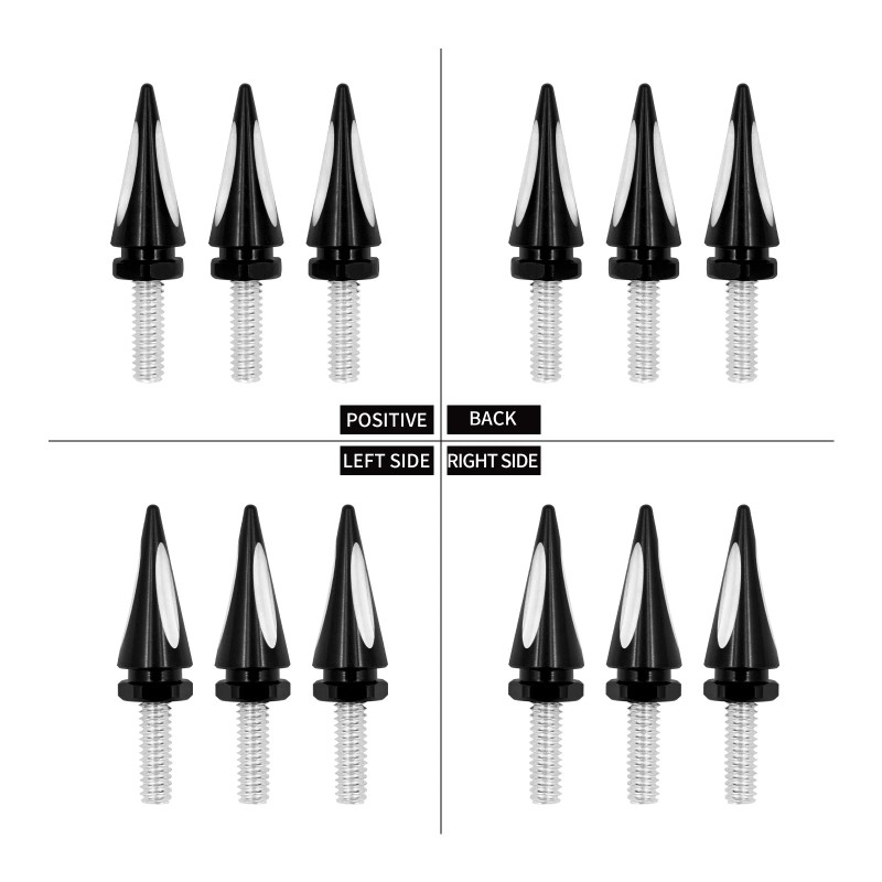 HDBUBALUS Spike Windshield Windscreen Black Screws For Harley Street Electra