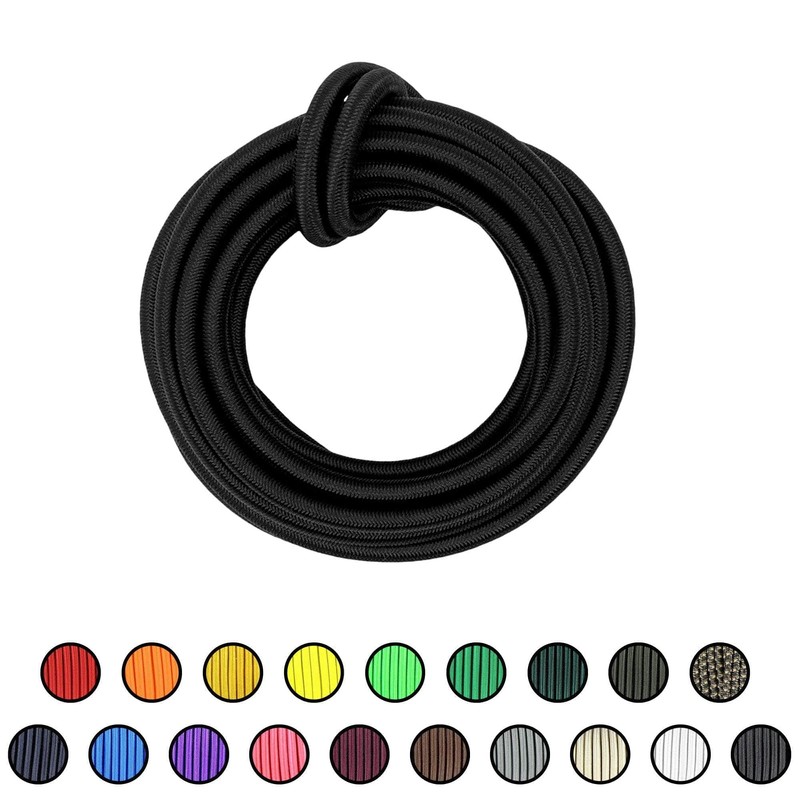 SGT KNOTS Marine Grade Bungee Cord - 100% Elastic Cord,