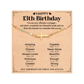 PINKDODO 13th Birthday Decorations for Girls Happy 13 Year Old Girl Birthday Gifts Ideas