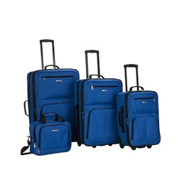 Rockland Luggage Skate Wheels 4 Piece Luggage Set