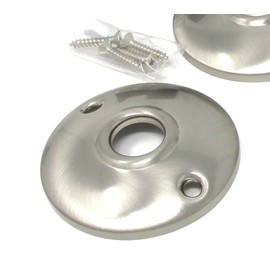 Door Knob Rosettes, 2-1/2 inch Outside Diameter, Steel, Brushed Nickel