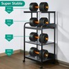 jarrvz 4 Tier Printer Stand with Wheels Printer Table, Multipurpose