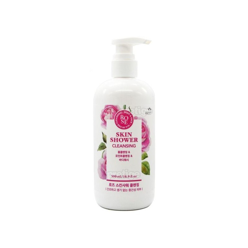 Man with Flowers Skin Shower Cleansing 500mlx2 Green Tea Rose