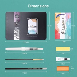 DazSpirit Watercolour Paint Set with Water Colours Paper Pad Versatile, Vibrant, and Portable (48 Colours)