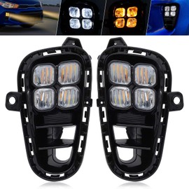 MotorFansClub Front LED DRL Lighting Turn Signal Lamp Fit for KIA Rio 2018 2019 2020 Daytime Running Light Front Bumper Fog Lamp Left Right Side