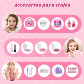 Juguetes para Ninas, Juguetes Maquillaje, Maquillaje Real para Niñas, Juguetes de Maquillaje para niñas - Regalo Ideal para Cumpleaños, Navidad y Fies