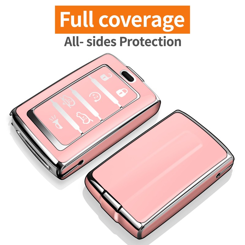 Sindeda for Jeep Key Fob Cover with Keychain Soft Full