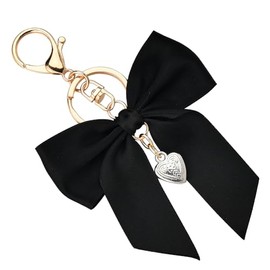 Black Bag Charm Keychain for Women Girls Bow Purse Charms Key Chains for Women Girls Ribbon Bowknot Keychain Charm for Women Girl Bag Handbag Backpack Decorations