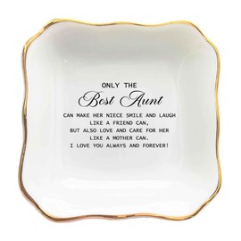 BAT TRANG Ceramic Jewelry Tray - Thank You For Raising The Man I've Always Prayed For Dish - Mother of The Groom Gifts From Bride - Mother In Law Gifts - Mother Of Groom Gifts (Aunt)