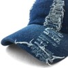 Kangqifen Men's Women's Distressed Distressed Distressed Denim Washed Cotton Baseball