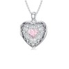 MEIDERBO Heart Locket Necklace for Women 925 Sterling Silver October