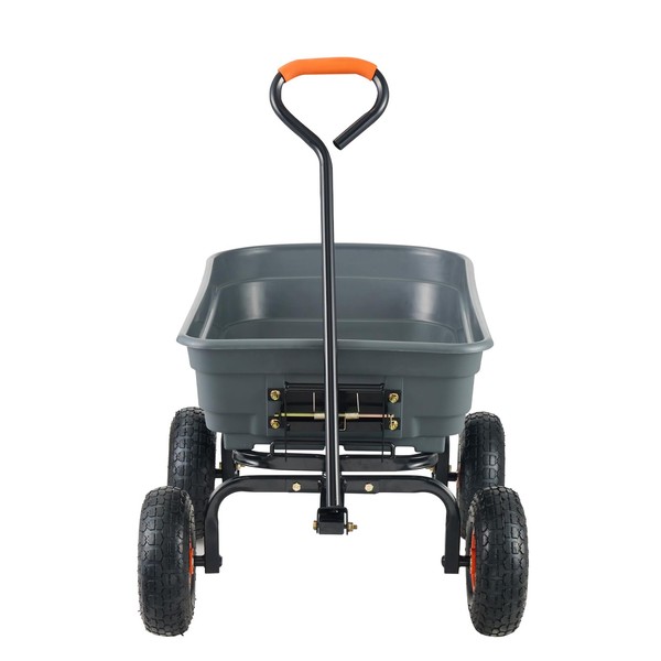 Happybuy Garden Cart, Durable Poly Dump Cart with Steel Frame,