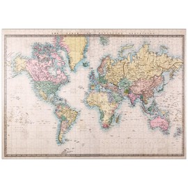 MyPuzzle World Map by Mercator Projection, 1860 - Premium 1000 Piece Puzzle - MyPuzzle Special Collection by Puzzle Galaxy
