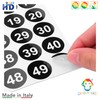GamesMonkey® - Labels Numbers Stickers Circles - Light Blue -
