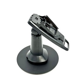 Discount Credit Card Supply Ingenico IWL 220/IWL 250 7" Latch and Key Lock FlexiPole Plus Pole Mount Terminal Stand with Round Freestanding Mobility Base Plate