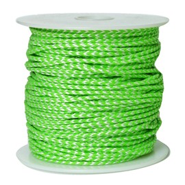 Jameson Poly/Dyneema® Throw Line, 2.5mm x 180 ft, High Strength 450 lbs, Neon Green & White, Compatible with Tru Shot Launcher – Ideal for Arborist & Tree Care