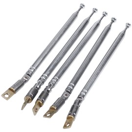 Tuperoymse 5 Pcs 32cm Length 5 Section Telescopic AM FM Radio Antenna 180 Degree