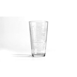 MAP OF ARRAKIS Engraved 16oz Pint Glass | Inspired by Arrakis & Muad'ib | Great Fantasy Decor & Gift Idea!