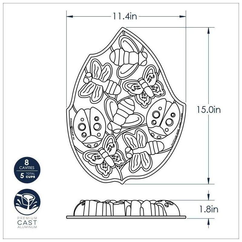 Nordic Ware Backyard Bugs, 5 Cup Capacity, Toffee