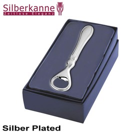SILBERKANNE Bottle Opener L 12 cm Premium Silver Plated Elegant Silver-Plated Top Workmanship