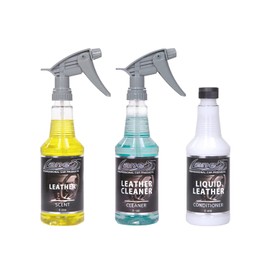 Car Leather Cleaning kit - 32oz - Contains Leather Scent - Leather Cleaner - Liquid Leather Conditioner - Showroom Quality - Helps to Clean & Protect Dirty Leather Interiors