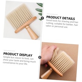 FRCOLOR 1pc Practical Beard Brush with Unique Handle Design Ergonomic Neck Duster for Easy Cleaning and Styling Durable Soft Bristles for Mens Grooming