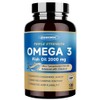 ZEBORA Aceite de pescado Omega-3 de triple potencia 2000 mg