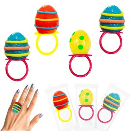 Fruidles Easter Eggs Candy Rings, Hard Candy, Individually Wrapped (12-Pack)