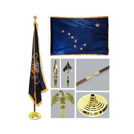 Super Tough Alaska 3ft x 5ft Flag Flagpole Base and Tassel