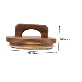 GRIRIW 2Pcs Wooden Jar Lids with Handle Wood Mason Jar Lids with Rubber Seal Airtight Canning Cover Lids for Glass Jars Storage for Cookies Candies Nuts Crafts Office Supplies