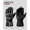 RIDEIRON Men's Winter Motorcycle Gloves, Warm & Waterproof, Touch Screen,