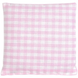 Organic Spelt Cushion 12 x 12 cm – Organic Filling & Organic Fabric Pink/White – Heat Cushion & Cold Cushion Grain Cushion