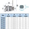 Litensh 25mm Security Mailbox Lock, Mailbox Lock, Cabinet Drawer Cam