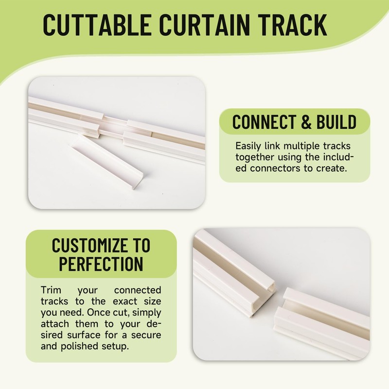 Self Adhesive Ceiling Curtain Track, Ceiling Mount Curtain Rod No