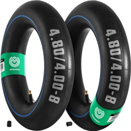 MOOVMOOV Inner Tube 4.80/4.00-8 Straight TR13 Valve (x2) - Replacement Tubes 400 x 100 for Wheelbarrows, Lawn Tractors and Other - For 4.80/4.00-8, 4.00-8, 4.80-8, 400x100 Tyres.