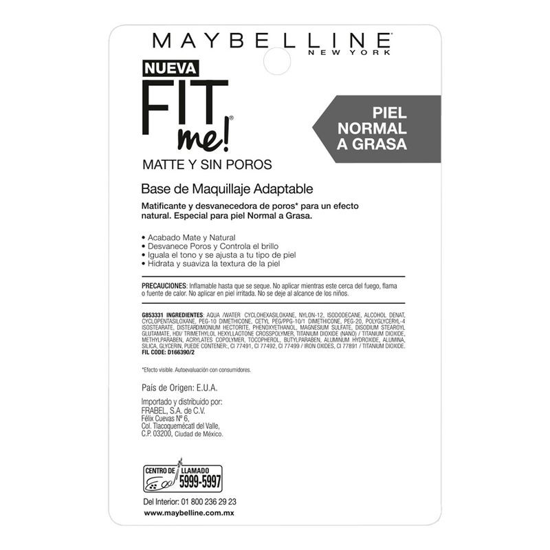 Base de Maquillaje Líquida Maybelline New York Fit Me 235