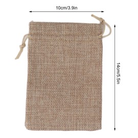 50PCS Bolsas de de Arpillera Bolsas de Lino con Cordón Bolsas de Yute de Arpillera de Lino para Bodas Bolsas de Joyería para Favores de Boda Bolsas de Joyería para