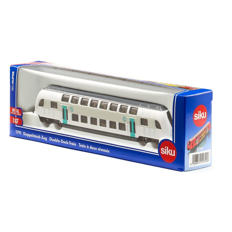 siku 1791001 double deck RATP France train, 1:87, metal/plastic, turquoise/white,