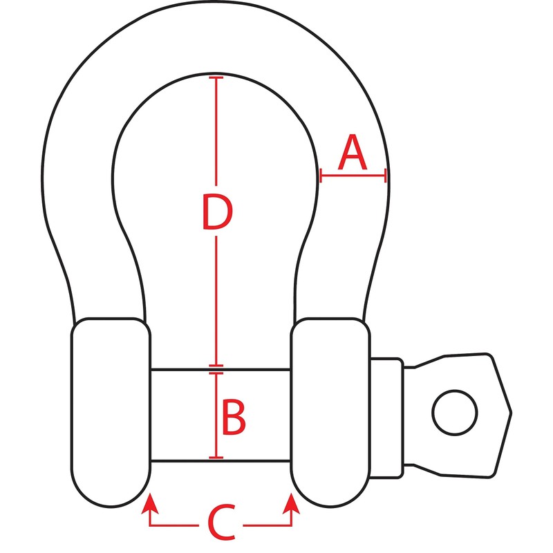 Extreme Max 3006.8315 BoatTector Stainless Steel Anchor Shackle - 5/16"