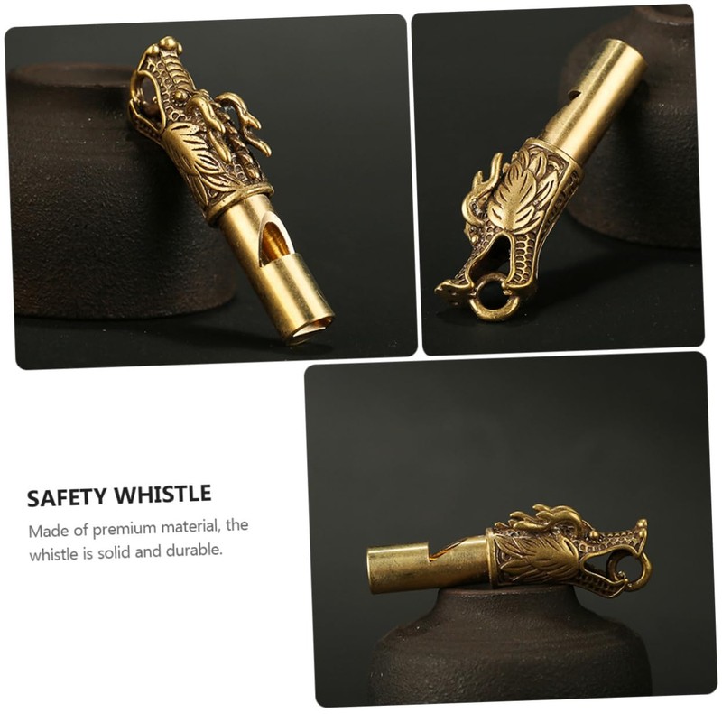 Kisangel Whistle Dragon Head Keychain 2pcs Sports Whistle High Volume
